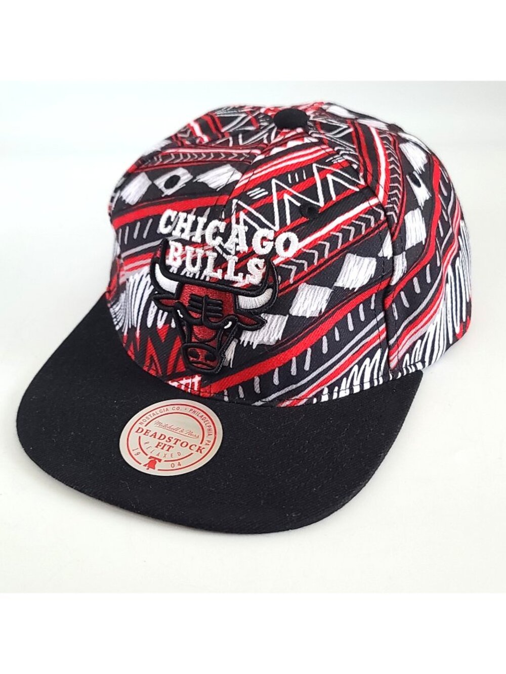 Mitchell & Ness Chicago Bulls Game Day Pattern Snapback Cap Deadstock NEW